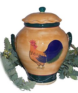 Classic Rooster Collection Hand-painted Cookie Jar