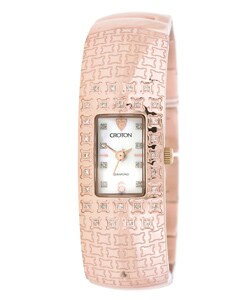 Croton Diamond Quartz Rose Gold Dress Watch