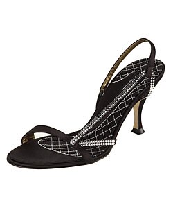 Dolce & Gabbana Black Strappy Rhinestone Sandal