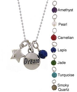 Dream Word, Star and Gem Charm Necklace (7 choices)