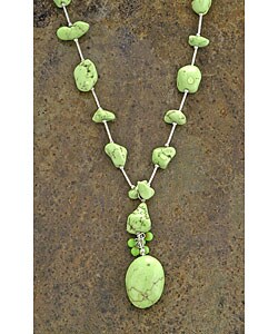 Green Turquoise Pebbles Necklace (USA)