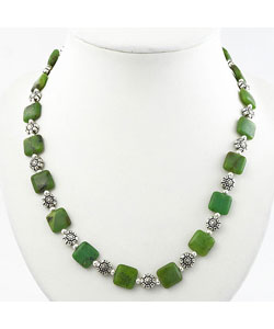 Green Chrysophrase & Silver Necklace