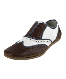 Dolce & Gabbana Leather Oxfords with Denim Trim