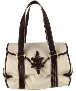 Celine Satchel Bag with Flap Closure