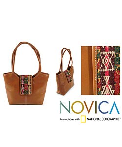 Caramel Style Leather Handbag (Peru)