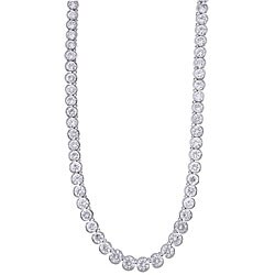 14k Gold Overlay Riviera CZ Diamoness Necklace