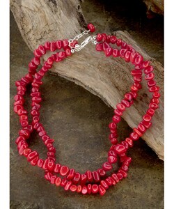 Double Strand Red Coral Necklace(USA)