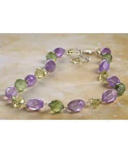 Amethyst, Prehnite & Lemon Quartz Necklace (USA)