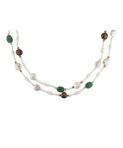 Cultured FW Pearl & Gemstone Endless Necklace