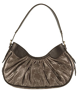 Celine Chestnut Logo Jacquard Laurex Hobo
