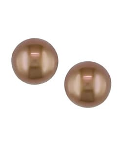 14k Gold Cultured Freshwater Brown Pearl Earrings (Set of 3)