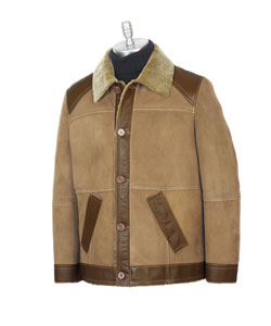 Aston Men's Shearling Lambskin Trim Jacket