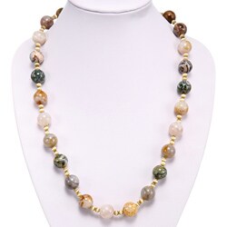 Earth Tone Agate Gemstone Necklace