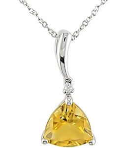 14k White Gold Diamond and Citrine Necklace (Case of 3)