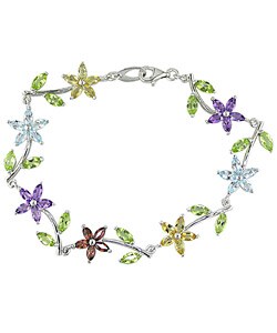 Sterling Silver Multi Gemstone Bracelet (Case of 3)