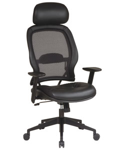 Office Star Professional Air Grid Leather Chair