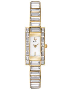 Bulova Women's Goldtone Crystal Watch