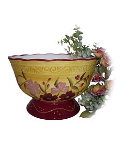 Floral Garden Hand-painted Fruit Bowl