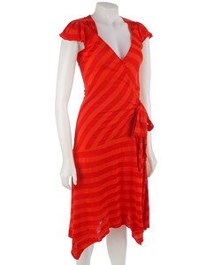 In Dept Tomato Wrap Dress
