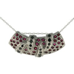 14k Gold Ruby and 1/2ct TDW Black Diamond Necklace