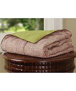 Oversized Microsuede Natural Down Throw