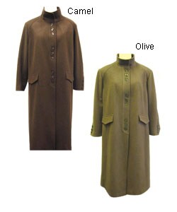 Komitor Plus Size Long Wool Coat