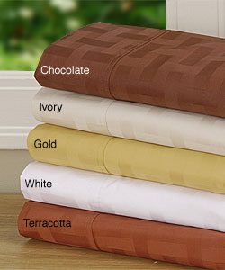 Jacquard 600 Thread Count Basketweave Sheet Set $62.94 Shipped