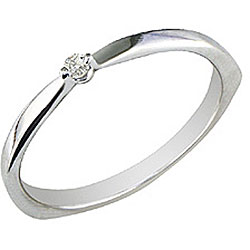 10k Gold 1/10ct TDW Diamond Solitaire Promise Ring (K, I2-I3)