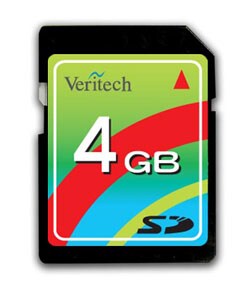 Veritech 4GB Secure Digital Memory Card -SDHC-