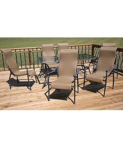 7-piece All-Weather Wicker & Aluminum Patio Set