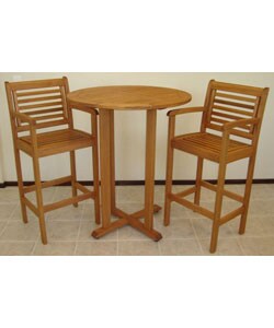 Mikonos Barset Table and 2 Barstools