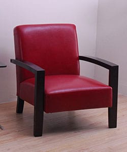 Roadster Burnt Red Leather Lounge Chair