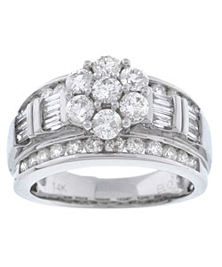 14k White Gold 2ct TDW Diamond Bridal Ring