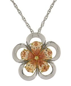 Maddy Emerson 'Champagne' CZ Flower Pendant