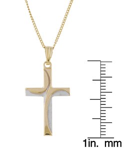 Goldfill Cross with Swirls Pendant Necklace