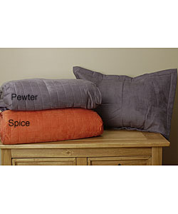 Quilted Brick Microsuede Quilt Set