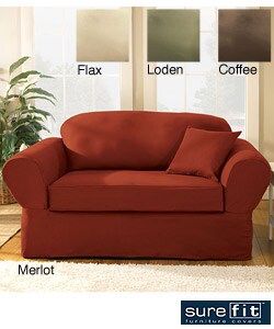 Sure Fit 2-piece Supreme Twill Sofa Slipcover