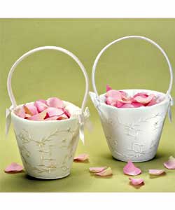 Sparkling Entwined Flower Girl Basket