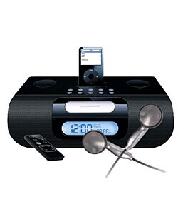 Dual-alarm Stereo Digital Clock Radio w/ iPod Dock