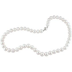 Freshwater Pearl Necklace with Silver Clasp (9-10 mm)