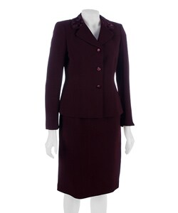 Kasper Women's Velvet Trim Skirt Suit