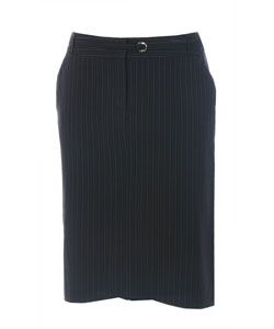 Larry Levine Striped Flare Skirt