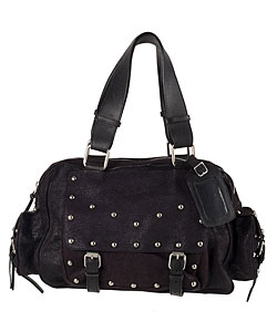 Chloe Black Suede Satchel with Silver Toned Studs