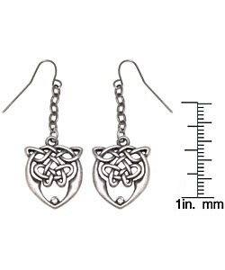 Pewter Celtic Love and Unity Knot Earrings