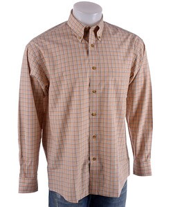 Enro Men's 100 Cotton Non-Iron Plaid Shirt