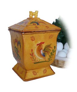 Sunshine Rooster Hand Painted Cookie Jar
