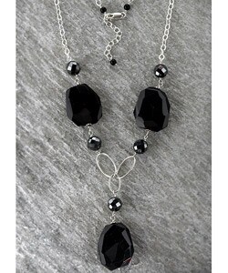 Black Obsidian & Hematite Linked Necklace (USA)