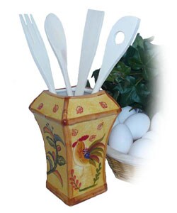 Sunshine Rooster Hand Painted Kitchen Tool Set