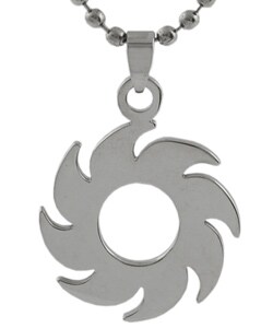 Stainless Steel Polished Sun Necklace