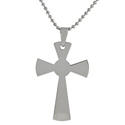 Stainless Steel Polished Cross Necklace